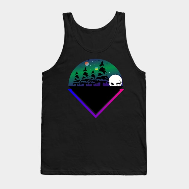 MINIMALIST SCANDINAVIAN LANDSCAPE Tank Top by SAMUEL FORMAS